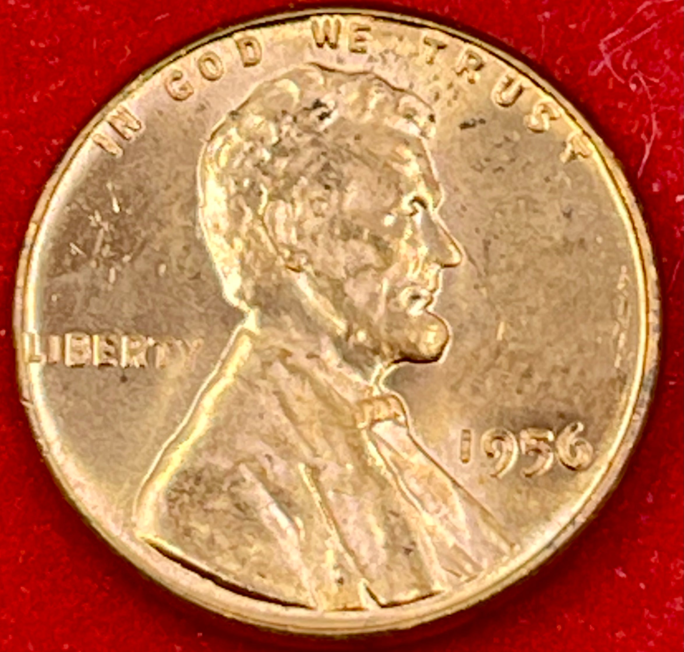 1956 P Lincoln Wheat Penny - UNC - Beautiful Red Tone. Combined Shipping. - Cool Coins & Notes
